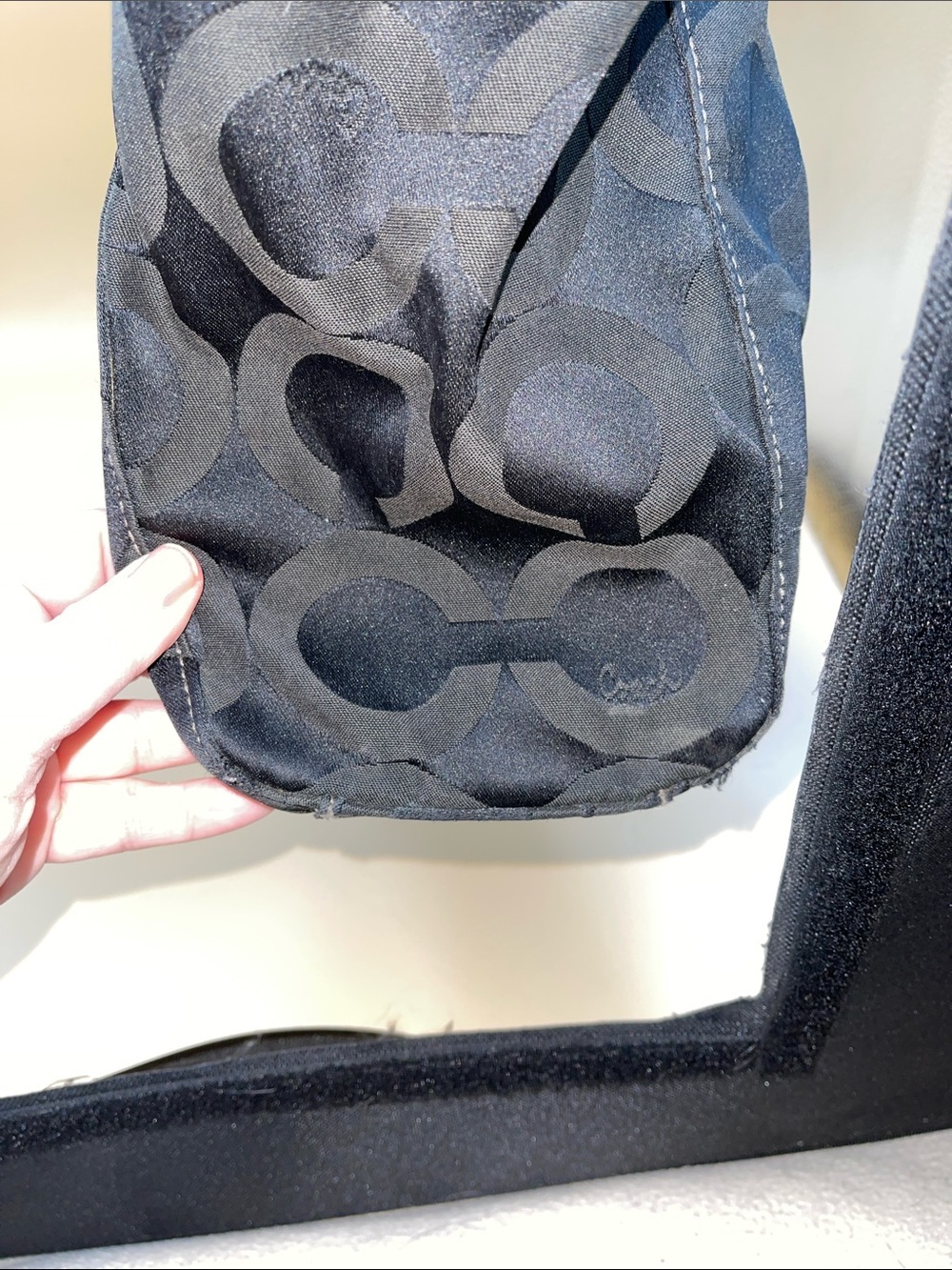 Coach Black Signature Canvas Tote with Gloss Trim - Picture 11 of 14